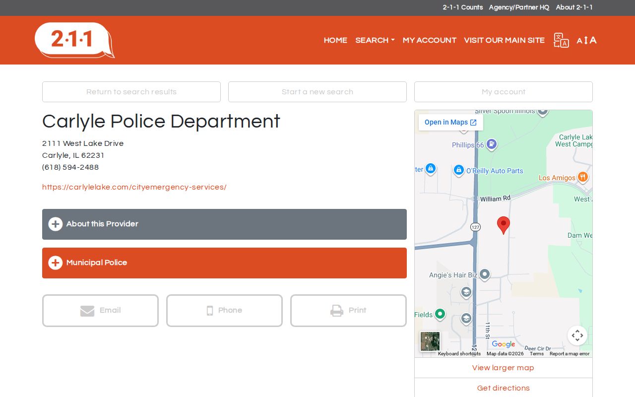 Carlyle Police resource listing for recent arrest record contacts